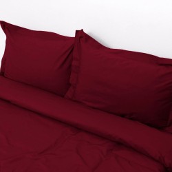 Πάπλωμα Υπέρδιπλο Σετ Superb Bordeaux Percale Cotton Viopros (220x240) 3Τεμ