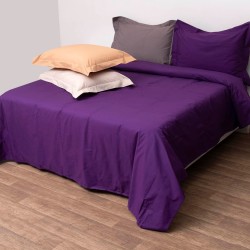 Πάπλωμα Υπέρδιπλο Σετ Superb L.Blue Percale Cotton Viopros (220x240) 3Τεμ