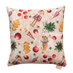 Μαξιλάρι Διακοσμητικό Χριστουγεννιάτικo Christmas 4455 Loneta Viopros (45x45) 1Τεμ