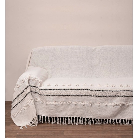 Ριχτάρια Σετ Throws 2011 Ecru Cotton Viopros 3Τεμ