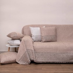 Ριχτάρι Τετραθέσιου Throws 2221 Linen Jacquard Chenille Viopros (180x320) 1Τεμ