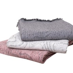 Μαξιλαροθήκη Διακοσμητική Throws 2222 Grey Jacquard Chenille Viopros (42x42) 1Τεμ