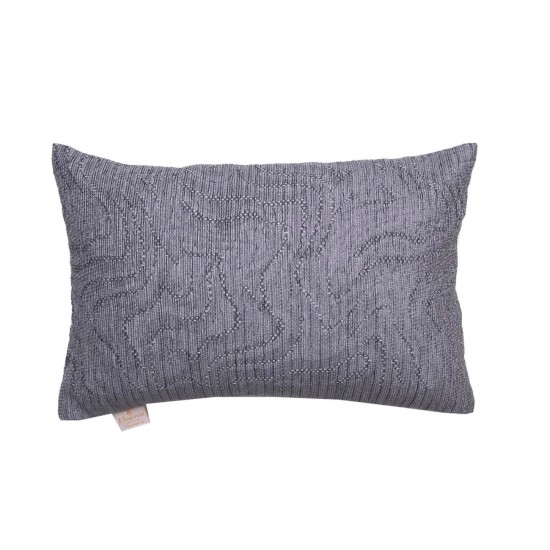 Μαξιλάρι Διακοσμητικό Throws 2222 Grey Jacquard Chenille Viopros (32x52) 1Τεμ