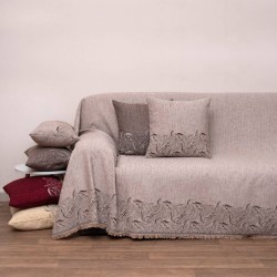 Ριχτάρι Τετραθέσιου Throws 2223 Linen Jacquard Chenille Viopros (180x320) 1Τεμ