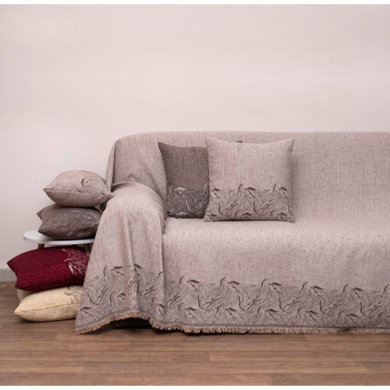 Ριχτάρι Πολυθρόνας Throws 2223 Linen Jacquard Chenille Viopros (180x150) 1Τεμ