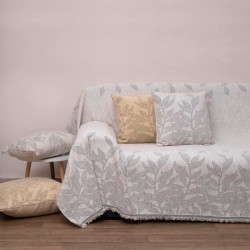 Ριχτάρι Τετραθέσιου Throws 2224 Ecru Jacquard Chenille Viopros (180x320) 1Τεμ