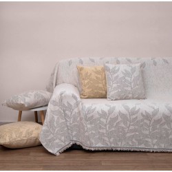 Ριχτάρι Πολυθρόνας Throws 2224 Ecru Jacquard Chenille Viopros (180x150) 1Τεμ