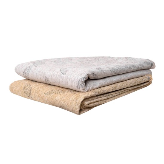 Ριχτάρι Τριθέσιου Throws 2224 Gold Jacquard Chenille Viopros (180x280) 1Τεμ