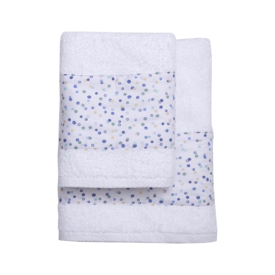 Πετσέτες Σετ Bath Nina L.Blue Cotton Viopros 2Τεμ
