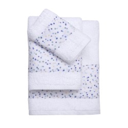 Πετσέτες Σετ Bath Nina L.Blue Cotton(Σε Συσκευασία Δώρου) Viopros 3Τεμ