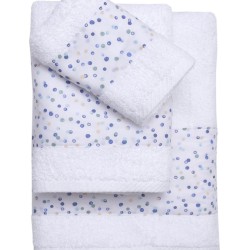 Πετσέτες Σετ Bath Nina L.Blue Cotton(Σε Συσκευασία Δώρου) Viopros 3Τεμ