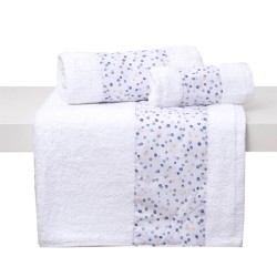 Πετσέτες Σετ Bath Nina L.Blue Cotton(Σε Συσκευασία Δώρου) Viopros 3Τεμ