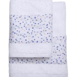 Πετσέτες Σετ Bath Nina L.Blue Cotton(Σε Συσκευασία Δώρου) Viopros 2Τεμ