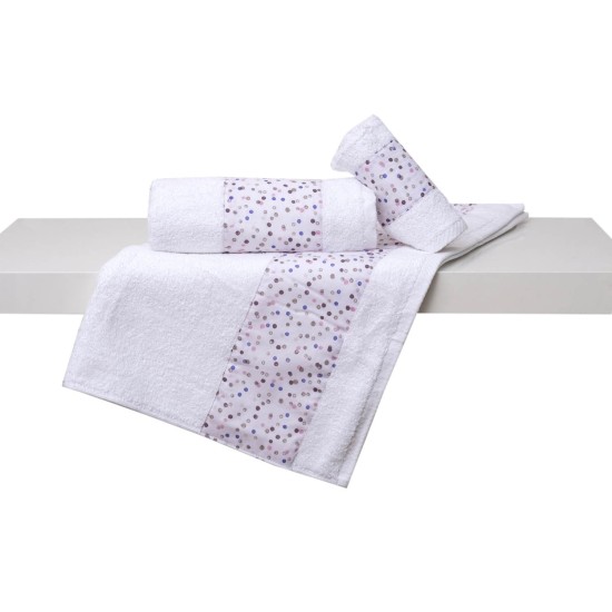 Πετσέτες Σετ Bath Nina Beige Cotton(Σε Συσκευασία Δώρου) Viopros 3Τεμ