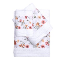 Πετσέτες Σετ Bath Άνοιξη Cotton (Σε Συσκευασία Δώρου) Viopros 3Τεμ