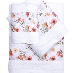 Πετσέτες Σετ Bath Άνοιξη Cotton (Σε Συσκευασία Δώρου) Viopros 3Τεμ