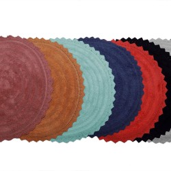 Πατάκι Μπάνιου Bathmats Leslie Black Cotton Viopros (Ø 70) 1Τεμ