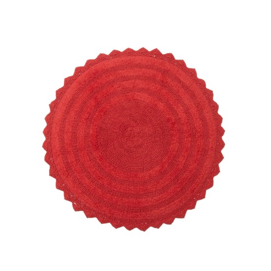 Πατάκι Μπάνιου Bathmats Leslie Red Cotton Viopros (Ø 70) 1Τεμ Πατάκι Μπάνιου Bathmats Leslie Red Cotton Viopros (Ø 70) 1Τεμ