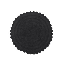 Πατάκι Μπάνιου Bathmats Leslie Black Cotton Viopros (Ø 70) 1Τεμ