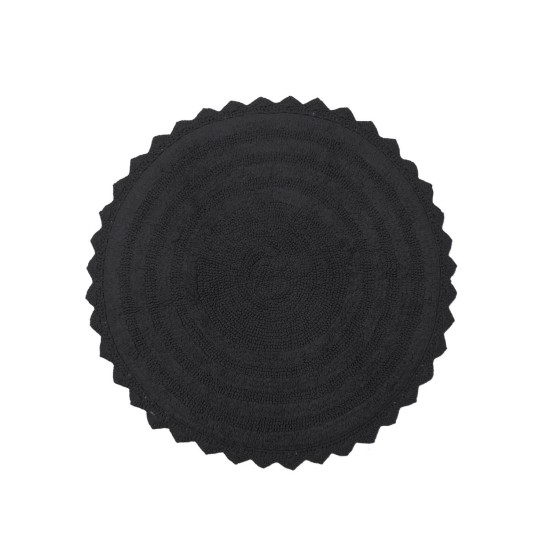 Πατάκι Μπάνιου Bathmats Leslie Black Cotton Viopros (Ø 70) 1Τεμ