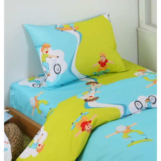 Σεντόνια Βρεφικά Λίκνου Σετ Baby Ντένις Cotton Viopros (80x100) 2Τεμ
