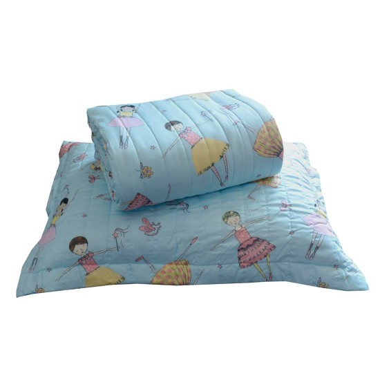 Κουβερλί Παιδικό Μονό Σετ Kids 5408 L.Blue Viopros (160x240) 2Τεμ