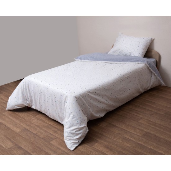Σεντόνια Φανελένια  Υπέρδιπλα Σετ Flannels 2643 Cotton Viopros (160x200+25 ) Με Λάστιχο 4Τεμ