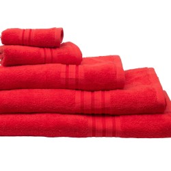 Πετσέτες Σετ Bath Elite Red Cotton Viopros 3Τεμ