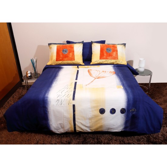 Κουβερλί Υπέρδιπλο Σετ 31613 Blue Cotton Viopros (220x240) 3Τεμ