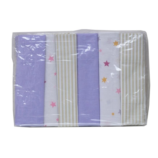 Σεντόνια Βρεφικά Λίκνου Σετ Baby 762 Cotton Viopros (80x100) 6Τεμ