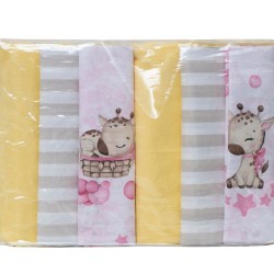 Σεντόνια Βρεφικά Λίκνου Σετ Baby 763 Cotton Viopros (80x100) 6Τεμ Σεντόνια Βρεφικά Λίκνου Σετ Baby 763 Cotton Viopros (80x100) 6Τεμ