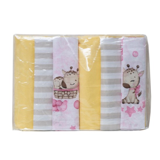 Σεντόνια Βρεφικά Λίκνου Σετ Baby 763 Cotton Viopros (80x100) 6Τεμ