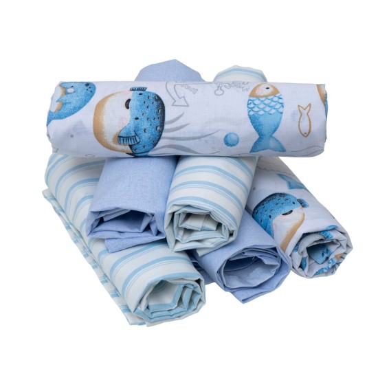 Σεντόνια Βρεφικά Λίκνου Σετ Baby 764 Cotton Viopros (80x100) 6Τεμ Σεντόνια Βρεφικά Λίκνου Σετ Baby 764 Cotton Viopros (80x100) 6Τεμ