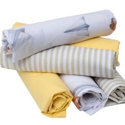 Σεντόνια Βρεφικά Λίκνου Σετ Baby 766 Cotton Viopros (80x100) 6Τεμ