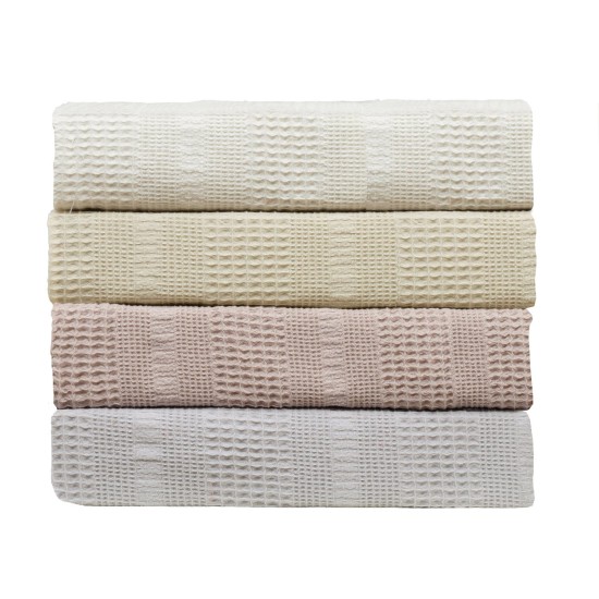 Κουβέρτα Πικέ Αγκαλιάς Baby Αλέξα Beige Cotton Viopros (80x110) 1Τεμ