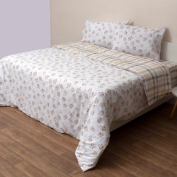 Παπλωματοθήκη Υπέρδιπλη Σετ Fresh Ανθή Cotton Viopros (220x240) 3Τεμ