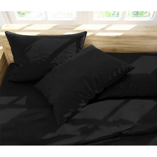 Κουβερλί Μονό Basic Black Polycotton Viopros (160x240) 1Τεμ Κουβερλί Μονό Basic Black Polycotton Viopros (160x240) 1Τεμ