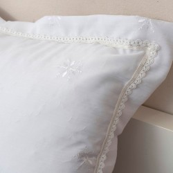 Κουβερλί Νυφικό Υπέρδιπλα Σετ Wedding Time 1019 White Cotton Viopros (240x250) 3Τεμ
