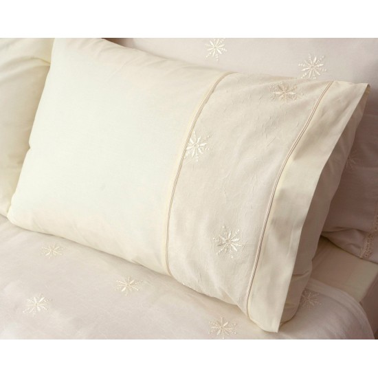 Σεντόνια Νυφικά Υπέρδιπλα Σετ Wedding Time 1019 Ecru Cotton Viopros (240x260) 4Τεμ