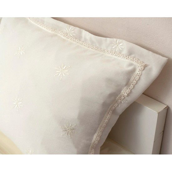 Κουβερλί Νυφικό Υπέρδιπλα Σετ Wedding Time 1019 Ecru Cotton Viopros (240x250) 3Τεμ