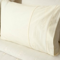 Σεντόνια Νυφικά Υπέρδιπλα Σετ Wedding Time 1021 Ecru Cotton Viopros (240x260) 4Τεμ