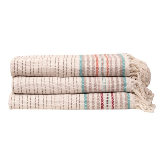 Ριχτάρια Σετ Throws 2012 Terracotta Cotton Viopros 3Τεμ