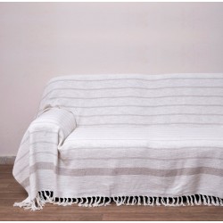 Ριχτάρια Σετ Throws 2013 Ecru Cotton Viopros 3Τεμ