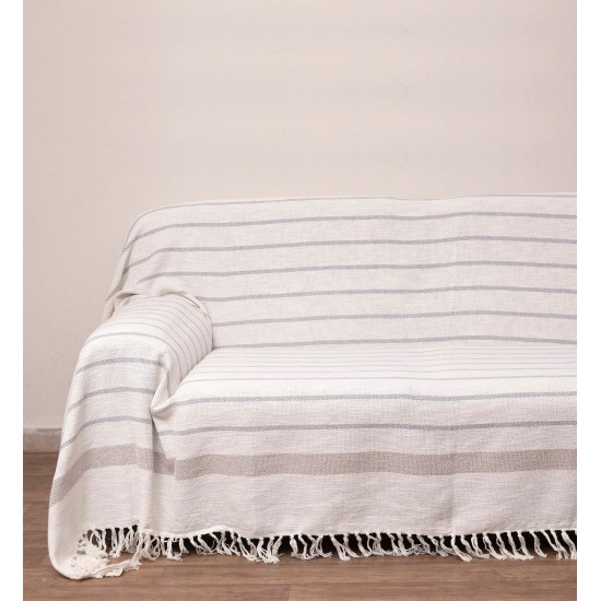Ριχτάρια Σετ Throws 2013 Grey Cotton Viopros 3Τεμ