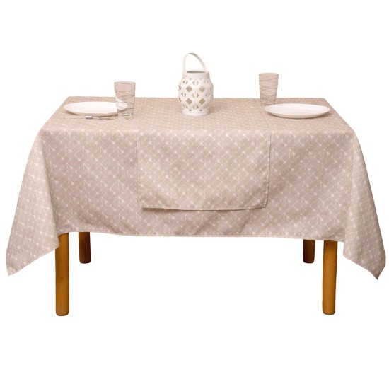 Τραπεζομάντηλο Μυρτώ Beige Viopros (140x140) 1Τεμ Τραπεζομάντηλο Μυρτώ Beige Viopros (140x140) 1Τεμ