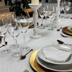 Τραπεζομάντηλο Αλέκιαστο Μπρέντα White Jacquard Viopros (140x140) 1Τεμ Τραπεζομάντηλο Αλέκιαστο Μπρέντα White Jacquard Viopros (140x140) 1Τεμ