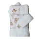 Πετσέτες Σετ Bath Towels Ανθή White Cotton Viopros 2Τεμ Πετσέτες Σετ Bath Towels Ανθή White Cotton Viopros 2Τεμ