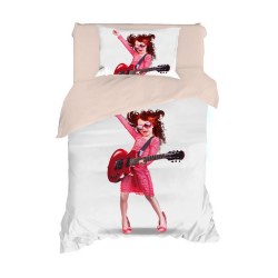 Σεντόνια Παιδικά Μονά Σετ Kids Digital Rita Cotton Viopros (100x200+25 ) Με Λάστιχο 3Τεμ