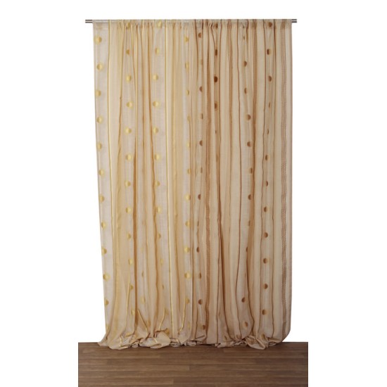 Κουρτίνα Με Τρέσα Curtains 8504 Ecru Viopros (140x270) 1Τεμ