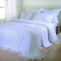 Σεντόνια Υπέρδιπλα Σετ Wedding Times 1015 White Cotton Satin Viopros (240x250) 4Τεμ